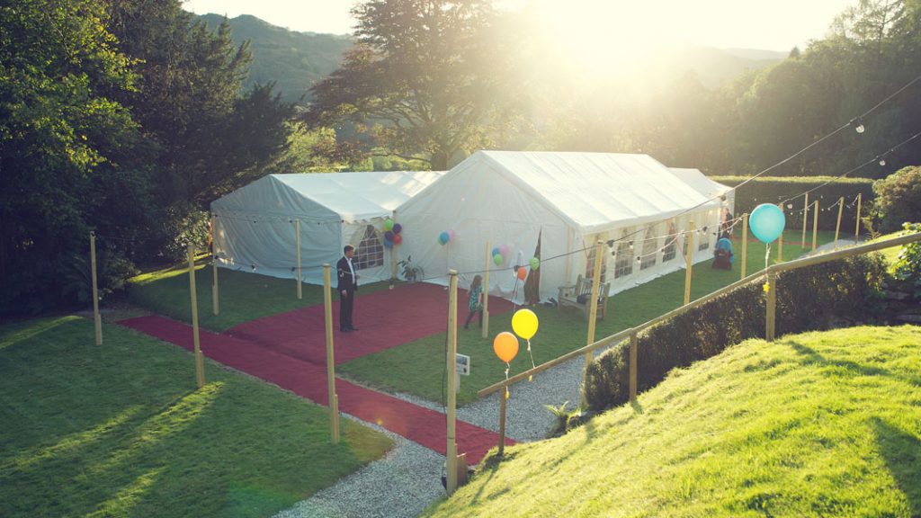 marquee wedding at Lancrigg